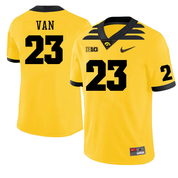 Men #23 Landyn Van Iowa Hawkeyes College Football Alternate Jerseys Sale-Gold